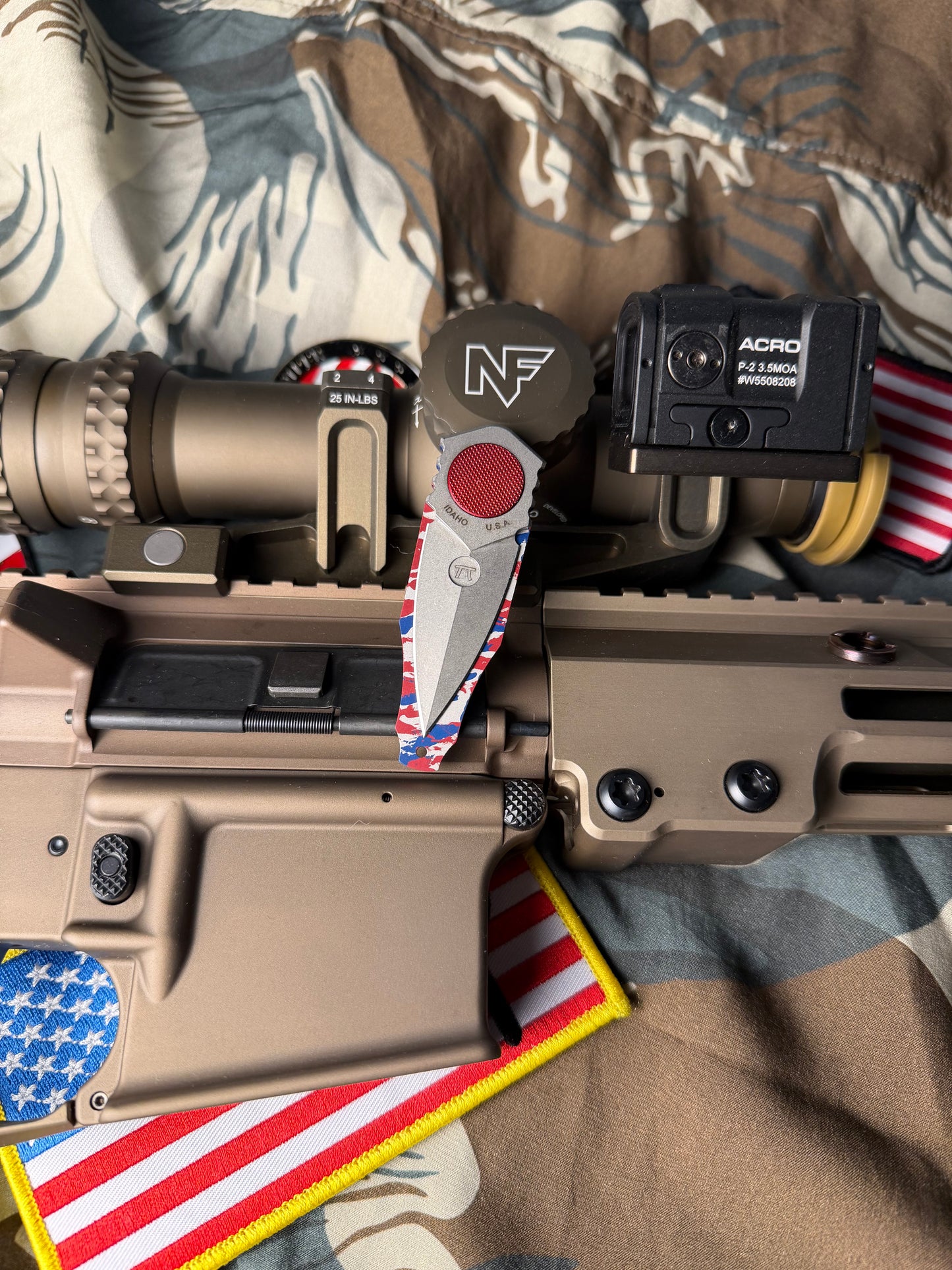 LIMITED!!! OSS LAPEL FOLDER - ALUMINUM - 'MERICA
