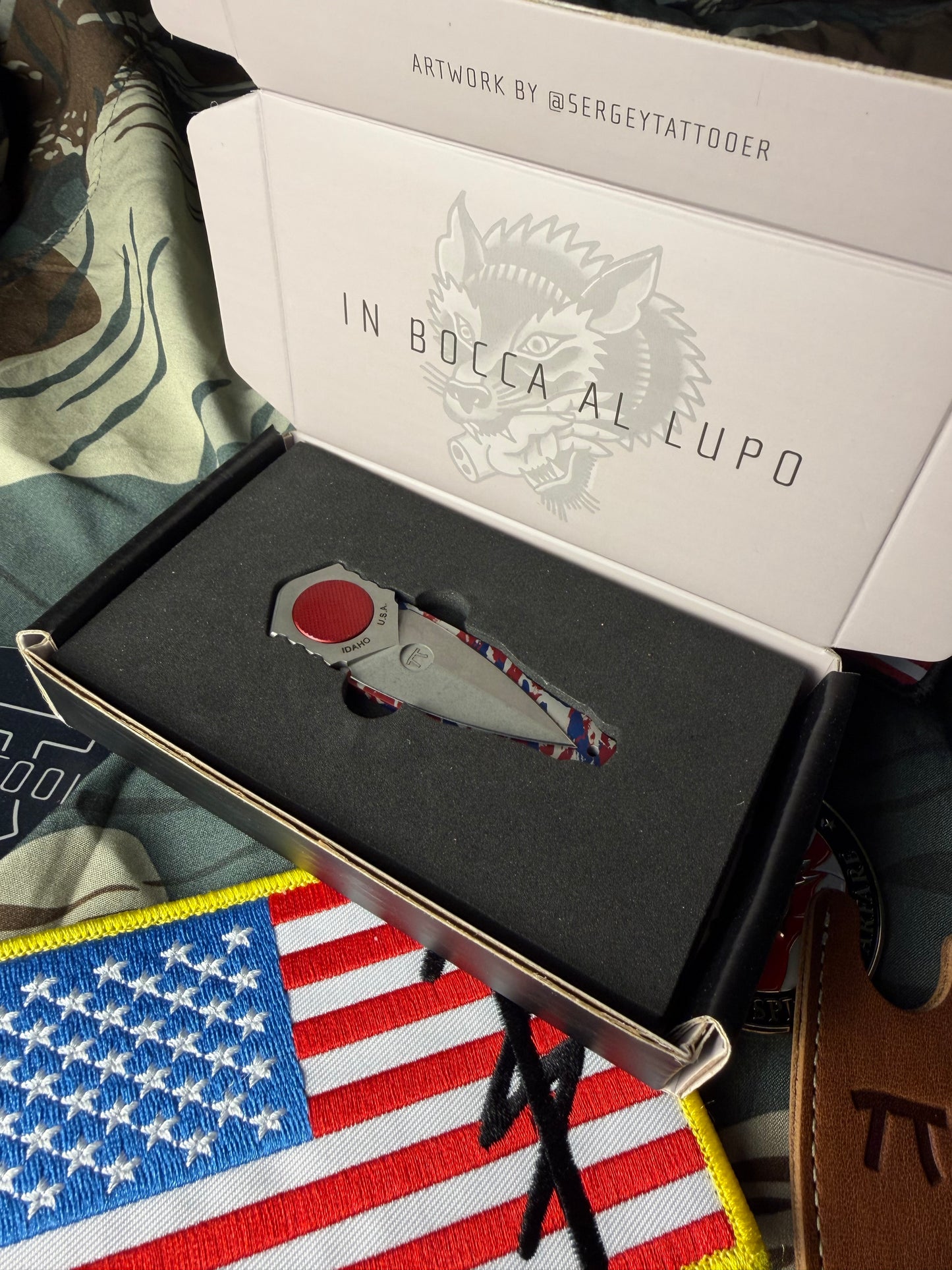 LIMITED!!! OSS LAPEL FOLDER - ALUMINUM - 'MERICA