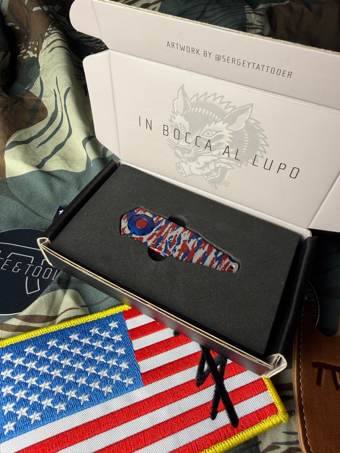LIMITED!!! OSS LAPEL FOLDER - ALUMINUM - 'MERICA